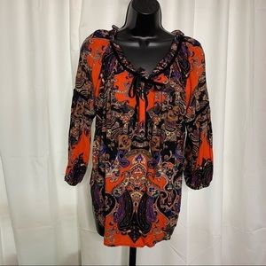 Colorful Hippie Boho Blouse